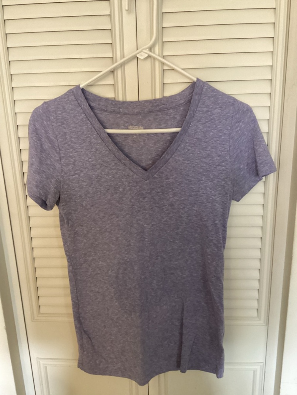 Mossimo Supply Co. Lavender Heather V-Neck Short Sleeve Tee